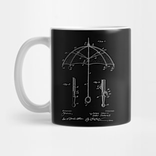 Umbrella Vintage Patent Drawing Mug